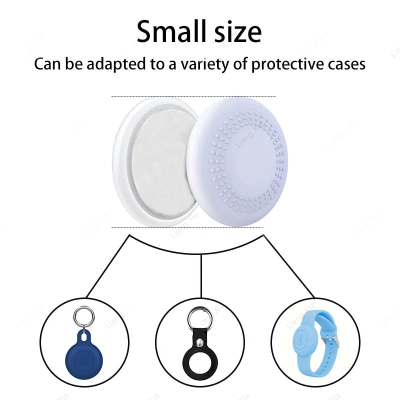 New GPS Smart Tag Finder Tracker Anti-Lost Device Locator for Apple Find My App Kids Dog Car Tracking Silicone Leather Case